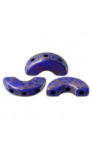 Les perles par Puca® Arcos beads Opaque sapphire bronze 33050/15496